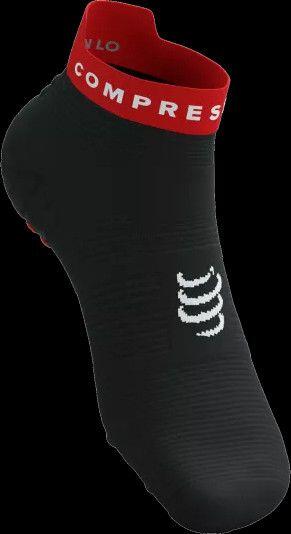 Compressport Pro Racing Socks v4.0 Run Low Negro/Rojo 2/4