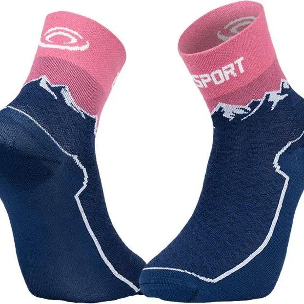 BV Sport Double GR Mid Socks Navy/Pink