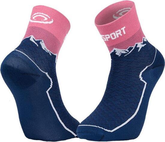 Chaussettes BV Sport Double GR Mid Marine/Rose