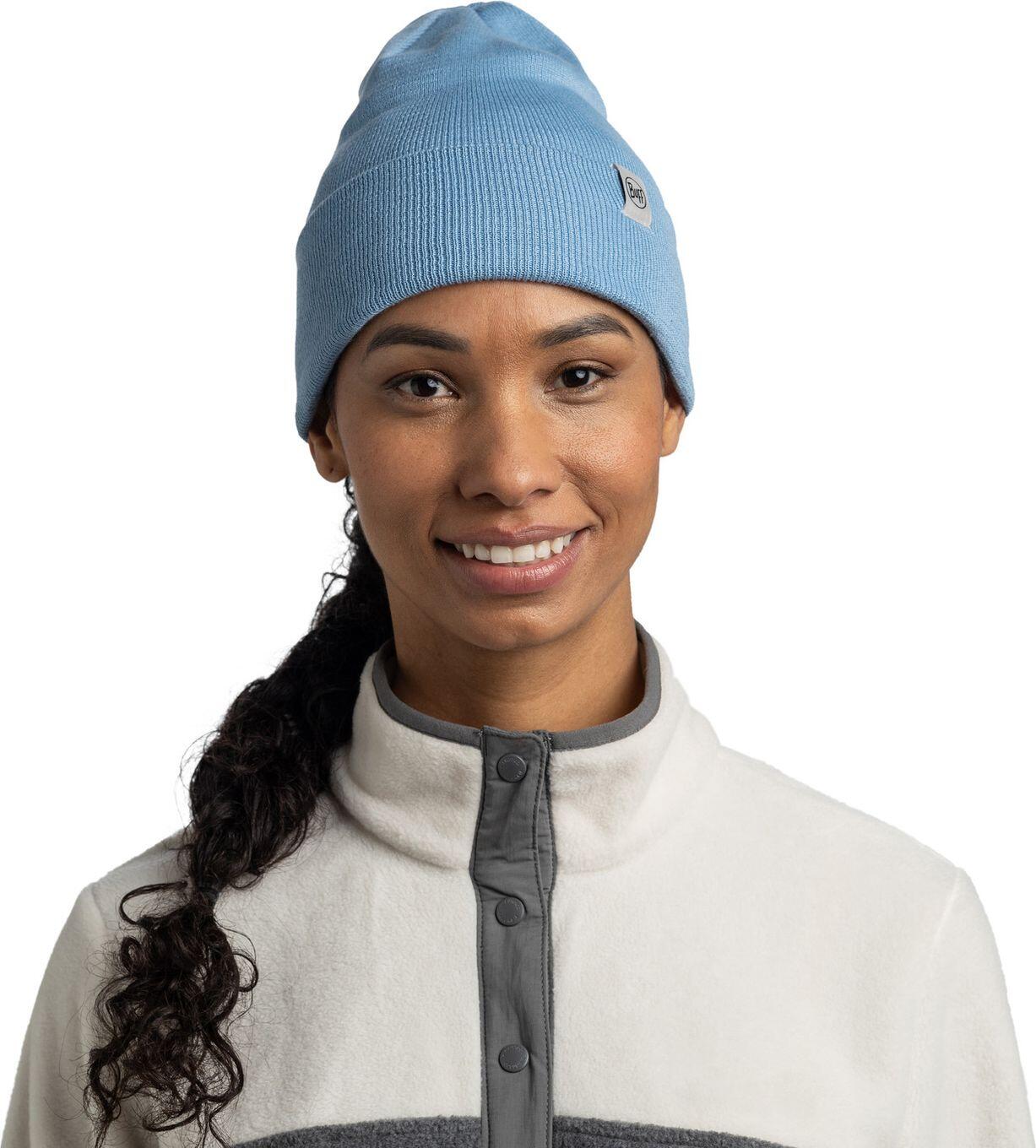 Bonnet Buff Knitted Bleu 3/7