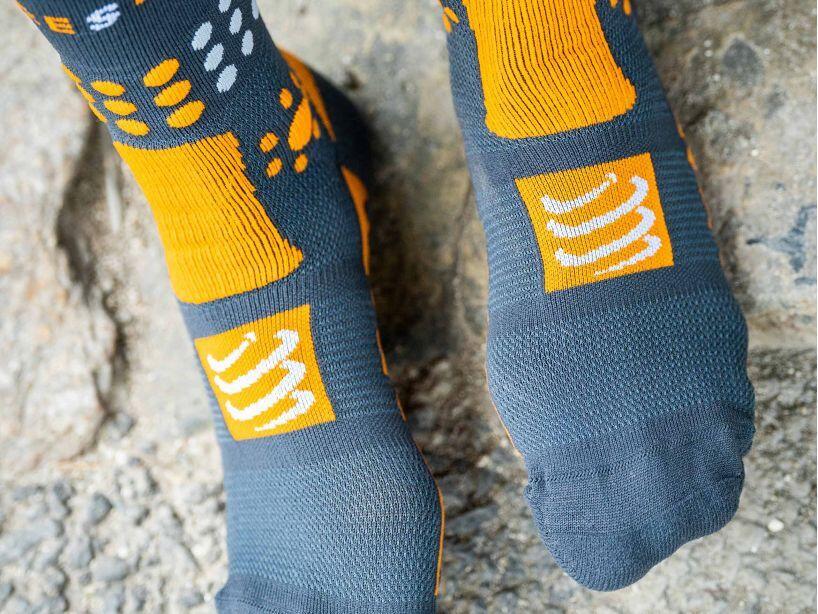 Compressport Trekking Socks Grau/Orange 3/5
