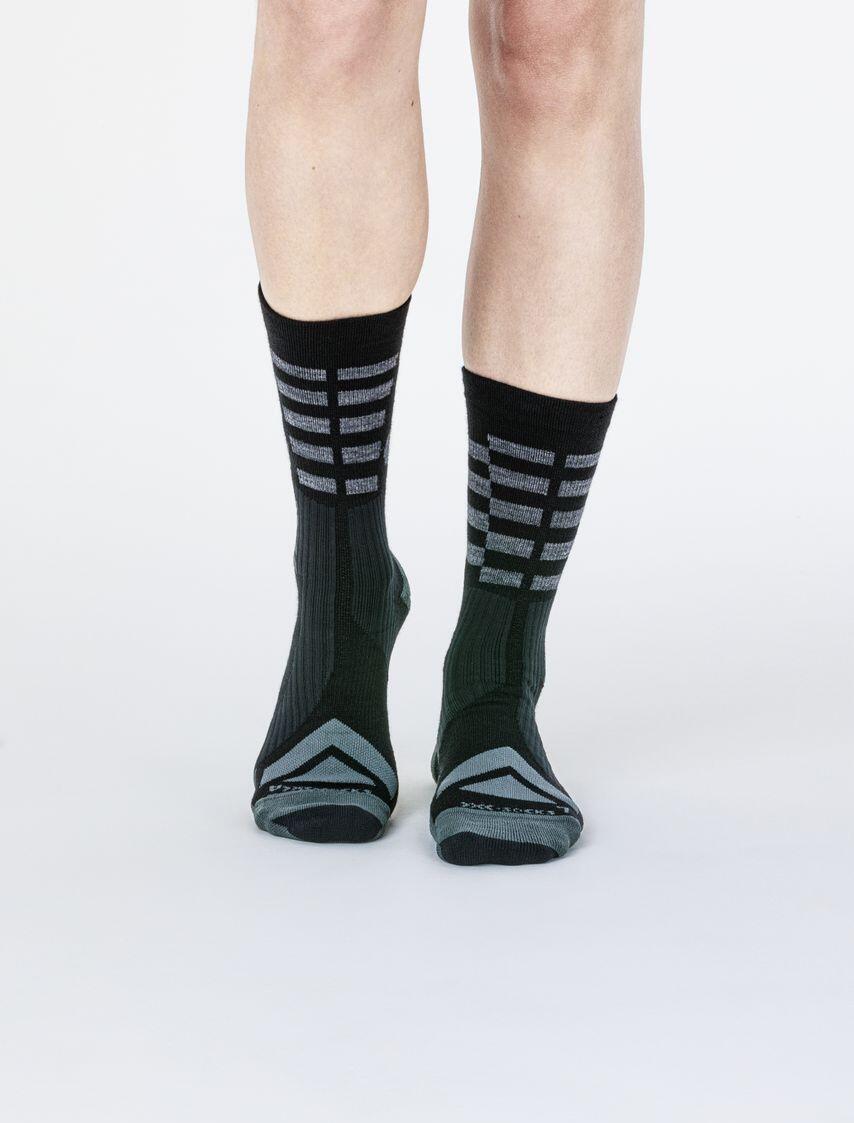 X-Socks Gravel Perform Merino Crew Socks Black/Dark Grey 2/4