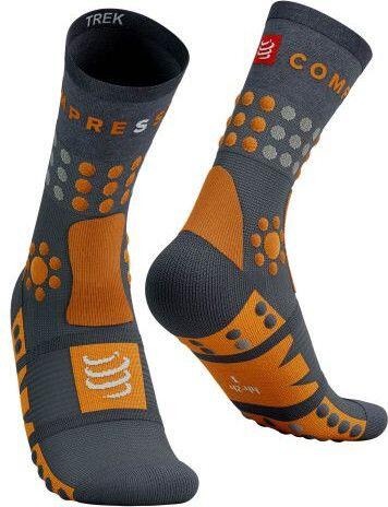 Chaussettes Compressport Trekking Socks Gris/Orange