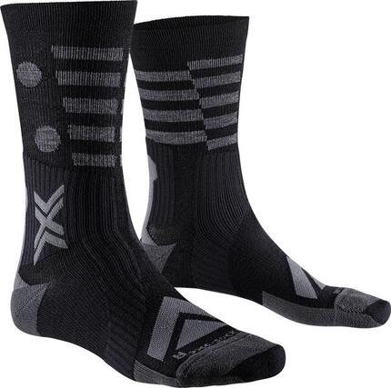 X-Socks Gravel Perform Merino Crew Socken Schwarz/Dunkelgrau