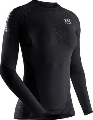 Damesshirt x-bionic invent 4.0 lange mouwen zwart/grijs