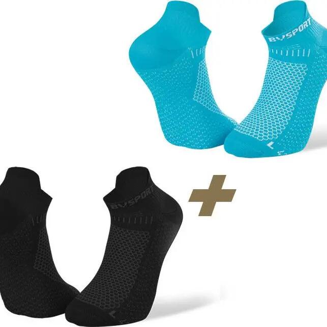 Pair of BV Sport Light 3D Ultra Short X2 Socks Black Blue