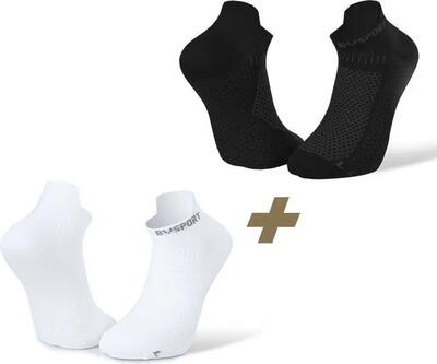 Paar bv sport light 3d ultra short socks x2 black white