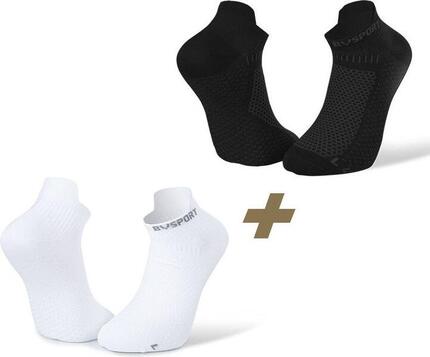 Chaussettes BV Sport Light 3D Ultra Courte Noir Blanc (2 paires)