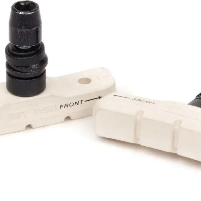 Elvedes V-brake Brake Block Set 72 mm - White for Maximum Stopping Power