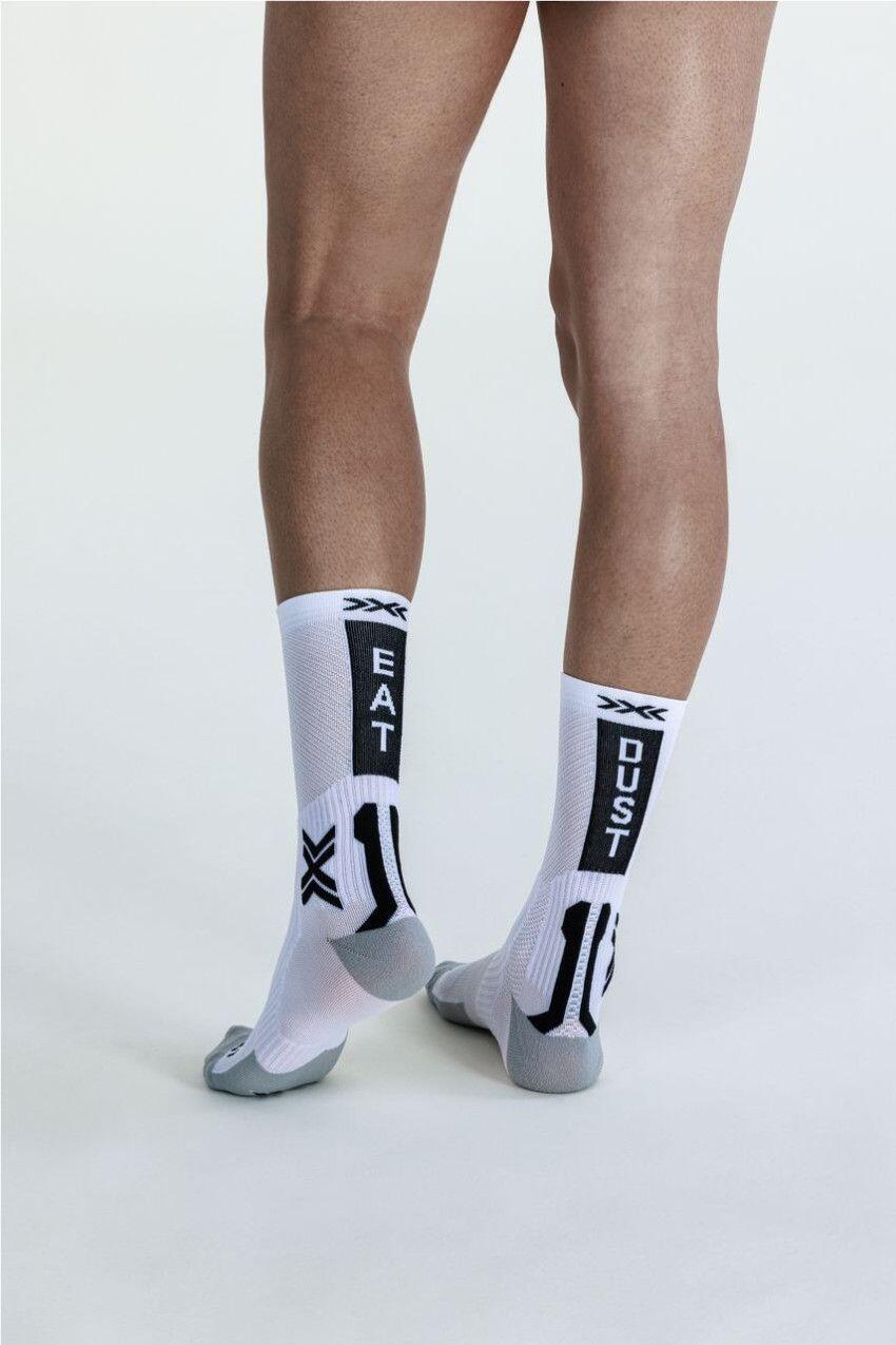 X-Socks Bike Perform Crew Branco Preto 3/4