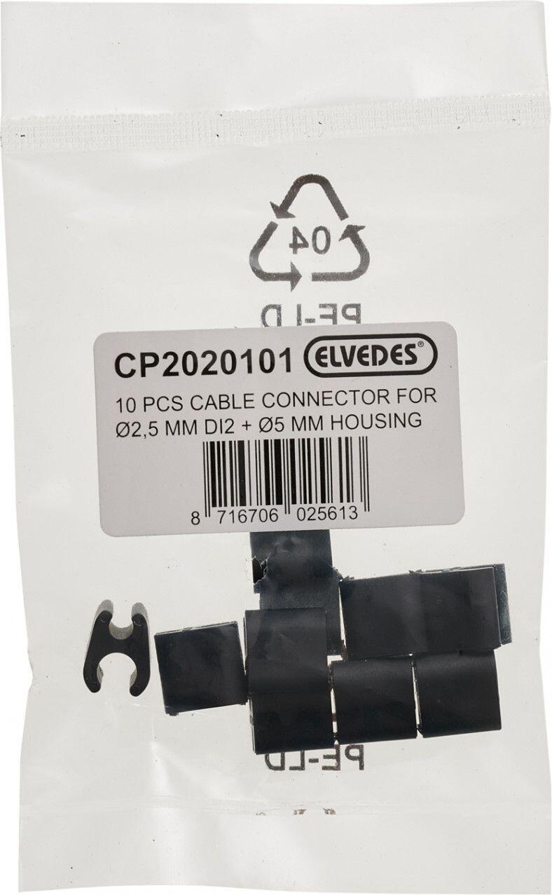 Elvedes Clips de Câble Duo Noir 5+2,5mm (x10) - Idéal pour l'Organisation 2/2
