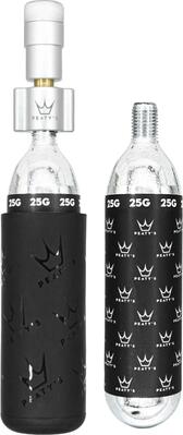 Peaty's holeshot mtb co2 inflator silver + 2 co2 cartridges (25g)