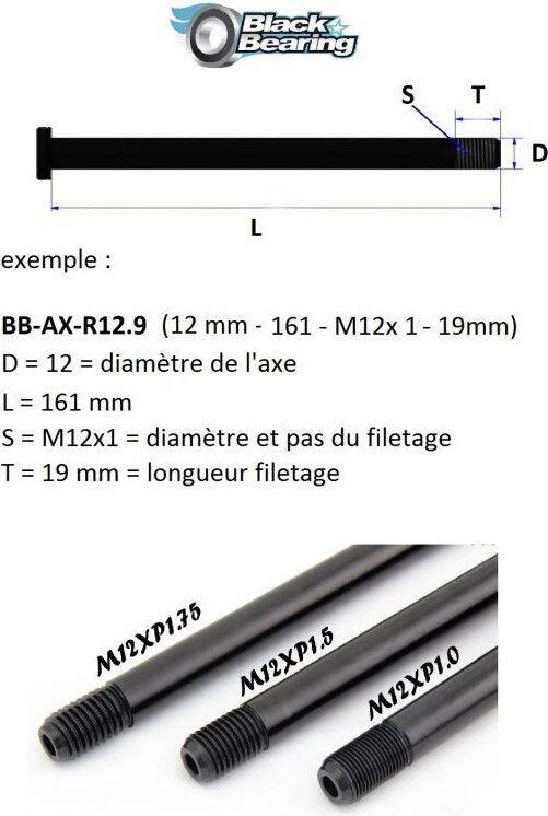 Assale di bloccaggio Blackbearing per HT-(12 mm-160 a 172-M1.75 4/4