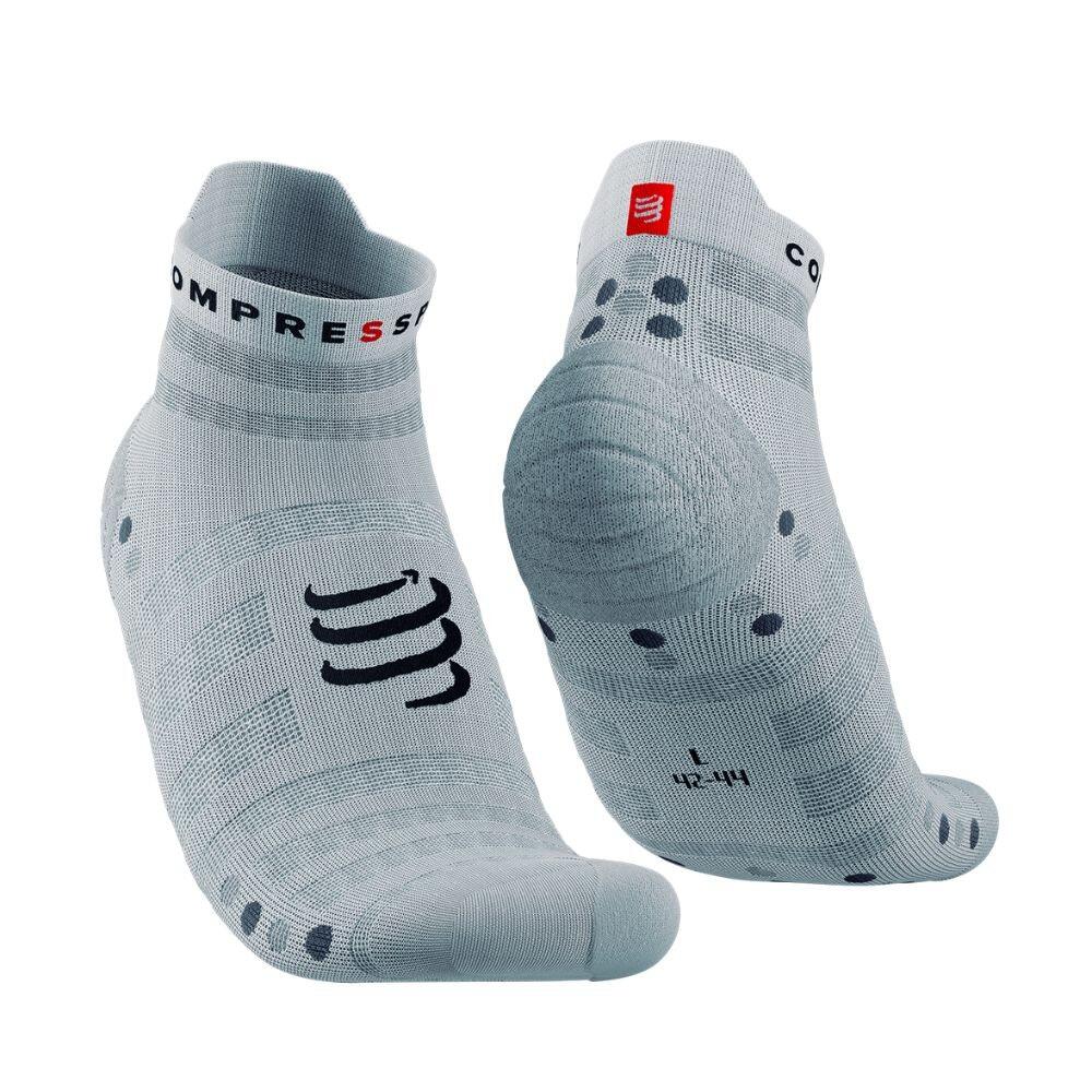 Chaussettes Compressport Pro Racing Socks v4.0 Ultralight Run Low Blanc 2/3