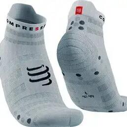 Pair of Compressport Pro Racing Socks v4.0 Ultralight Run Low White