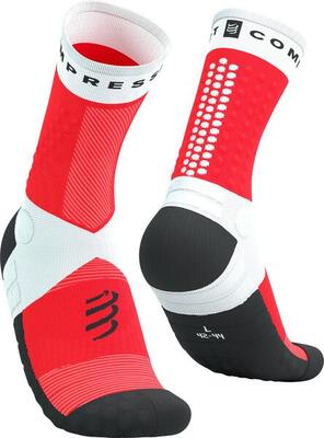Compressport ultra trail v2.0 sokken wit/rood