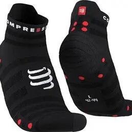 Pair of Compressport Pro Racing Socks v4.0 Ultralight Run Low Black