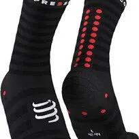 Pair of Compressport Pro Racing Socks v4.0 Ultralight Run High Black