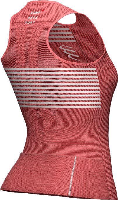 Maillot Compressport Tri Postural sin mangas para mujer Coral Red 4/5