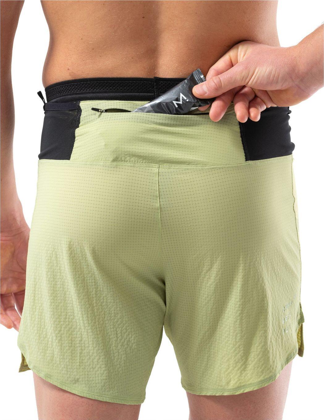 Pantalón Corto de Trail Compressport Verde para Hombre 4/7