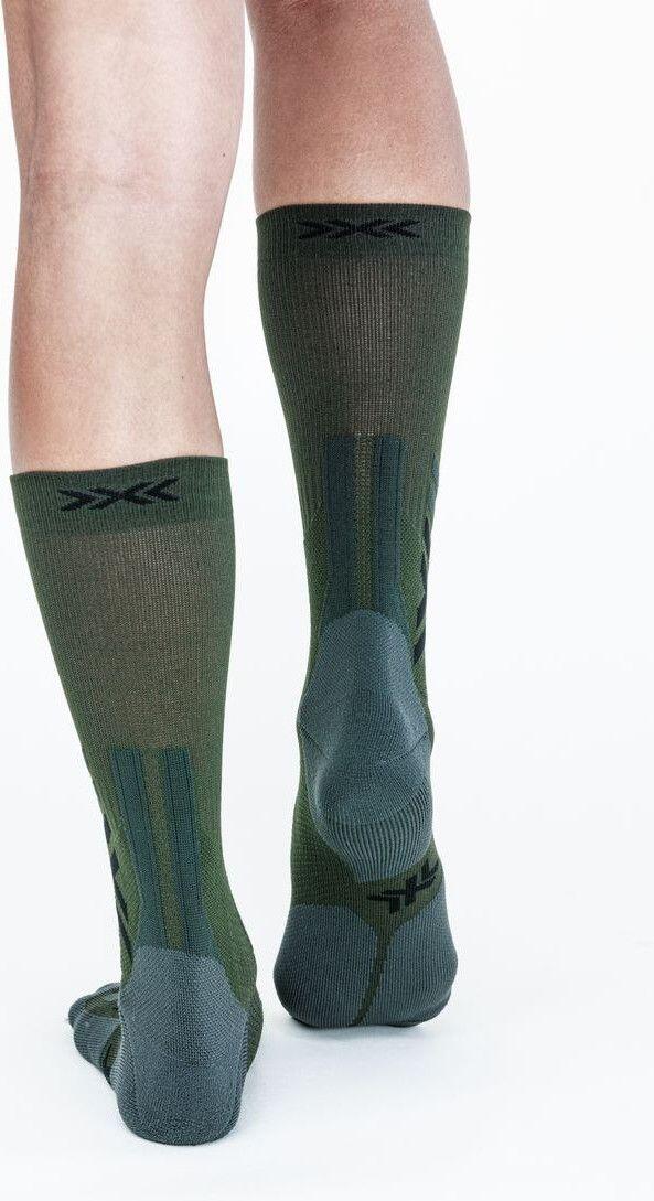 X-Socks Hike Discover Crew Socken Grün Schwarz 4/4