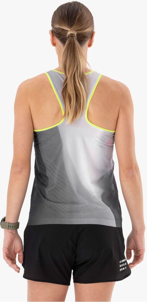 Camiseta Compressport Performance Singlet Mujer Negro/Blanco 2/5
