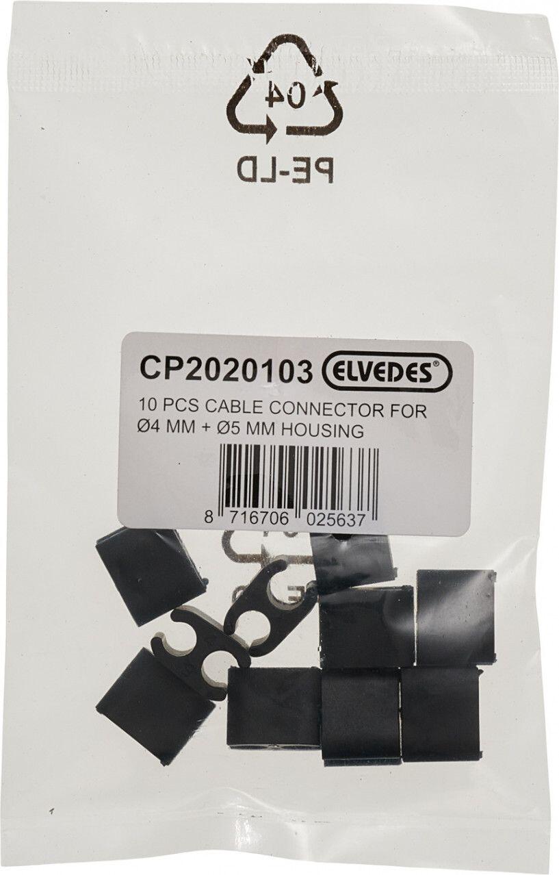 Elvedes Clips de Câble Duo Noir 4.1+5mm - Pack de 10 2/2