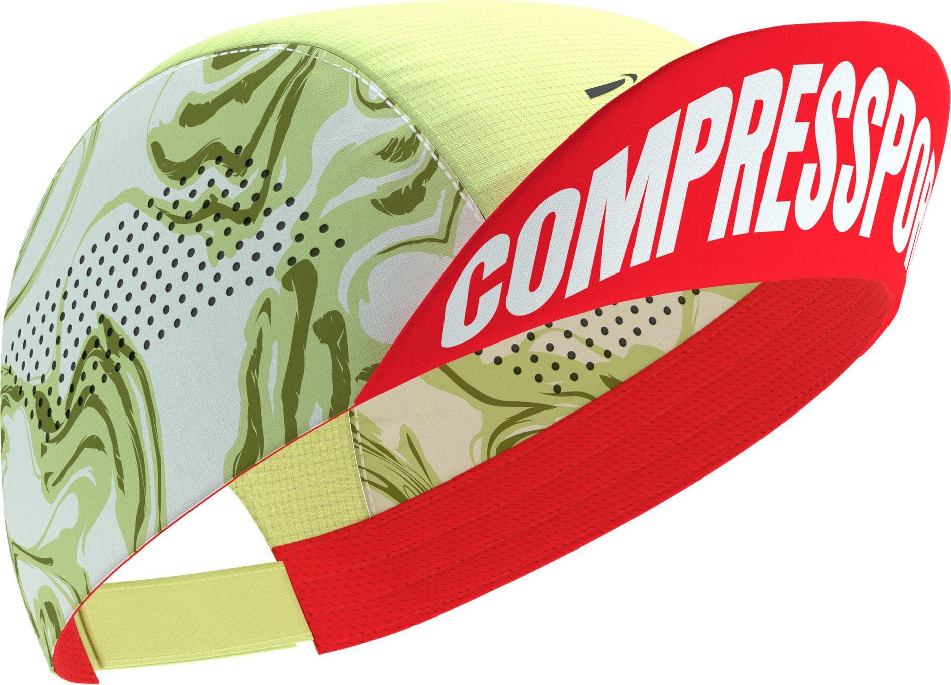 Gorra Compressport Pro Racing Verde/Rojo 2/6