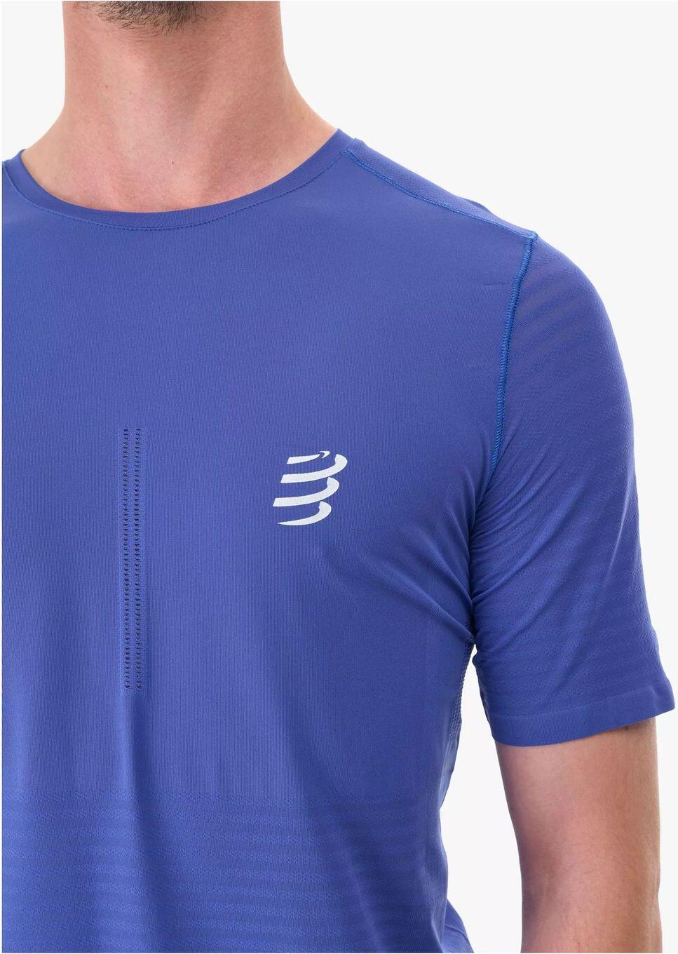 Maillot de manga corta Compressport Pro Racing Azul 3/5