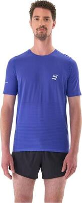 Compressport pro racing jersey met korte mouwen blauw