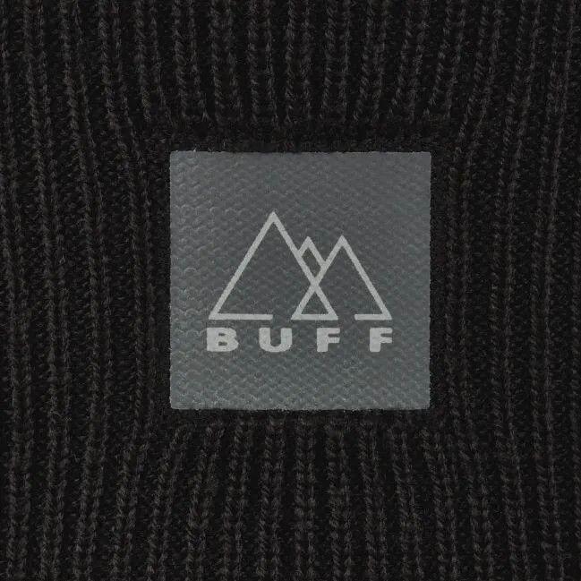 Buff Crossknit Unisex Beanie Black 5/6