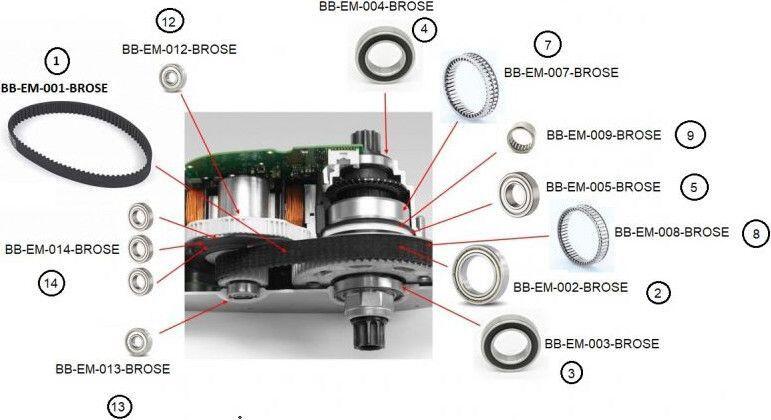 Cuscinetto per motore a spazzole Black Bearing Repère 003 2/2