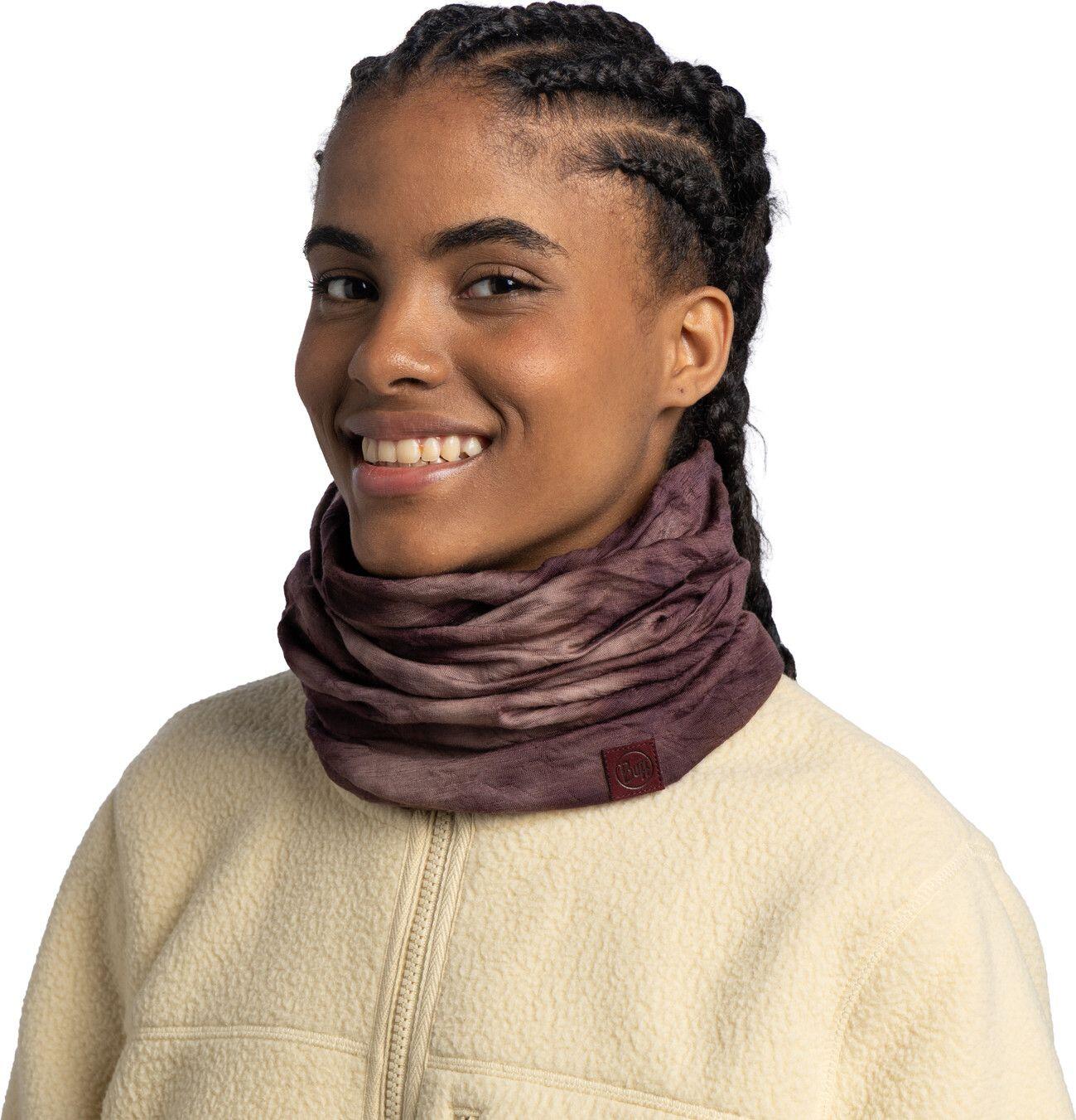 Braga de cuello Merino Lightweight Natural Tye Dye Unisex Buff Rojo 3/7