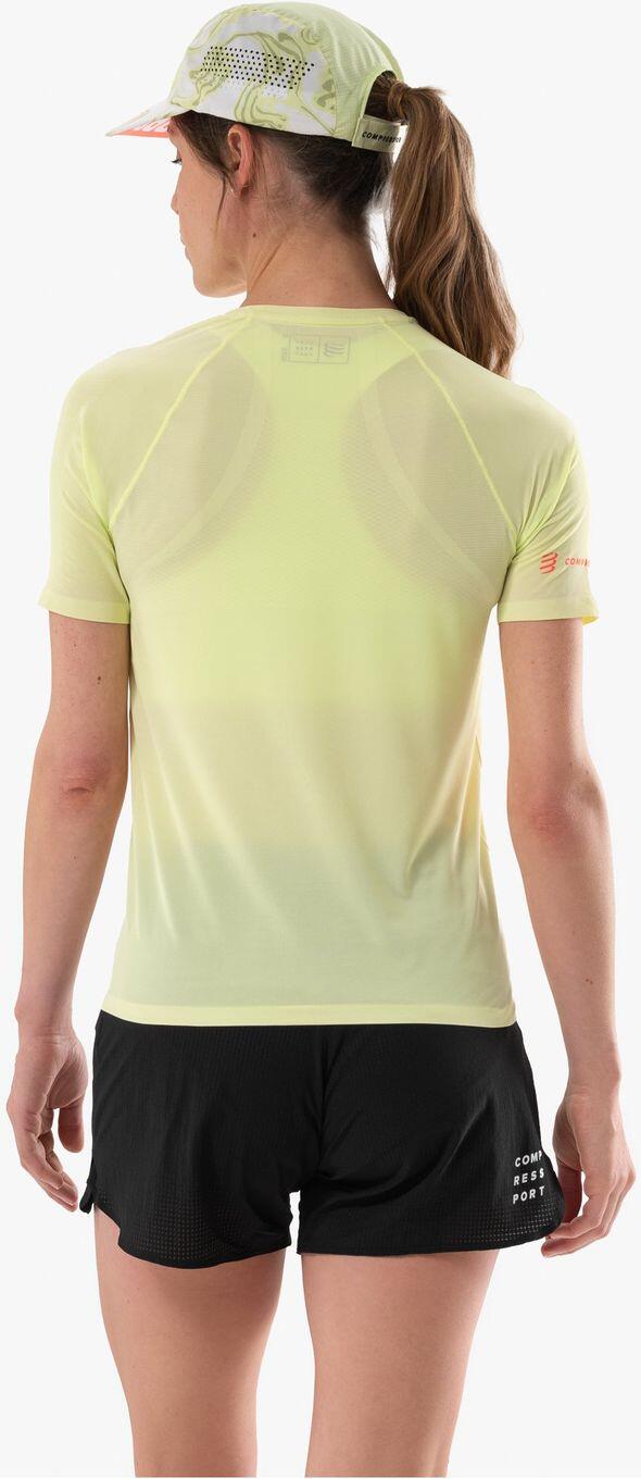 Maillot de manga corta Compressport Trail Racing Verde Mujer 2/7