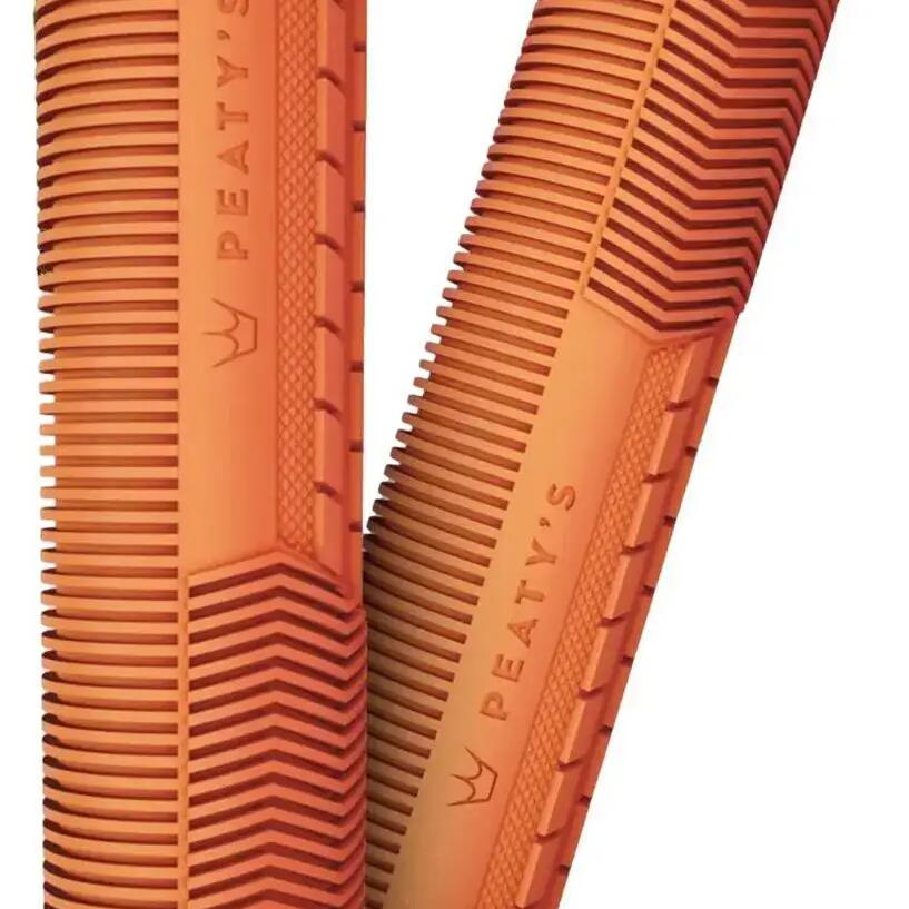 Pair of Peaty's Monarch Mushroom Orange Grips