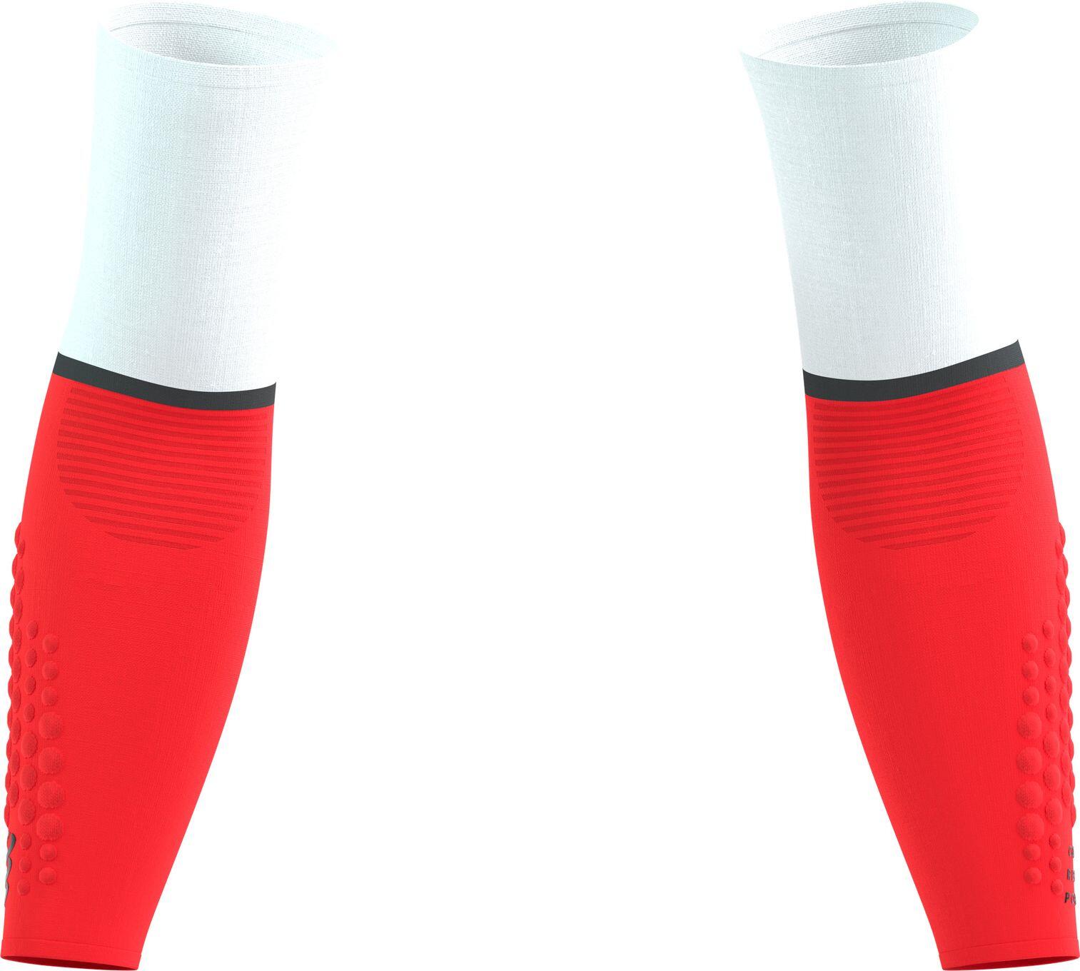 Compressport Armforce Manguitos Ultraligeros Blanco/Rojo 2/7
