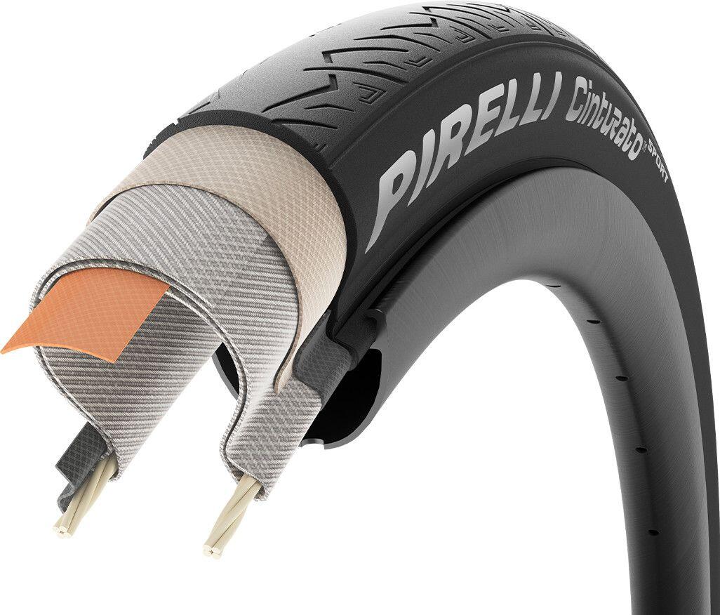Pneu Pirelli Cinturato Sport 700 mm Tubetype Souple TechWALL+ Road Pro Compound 4/6