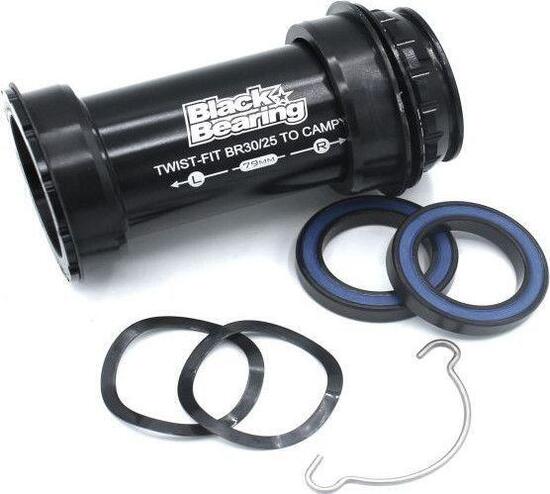 Tretlagergehäuse Schwarze Bearing PF30 79 mm für Campagnolo (25 mm) Stahlkugella