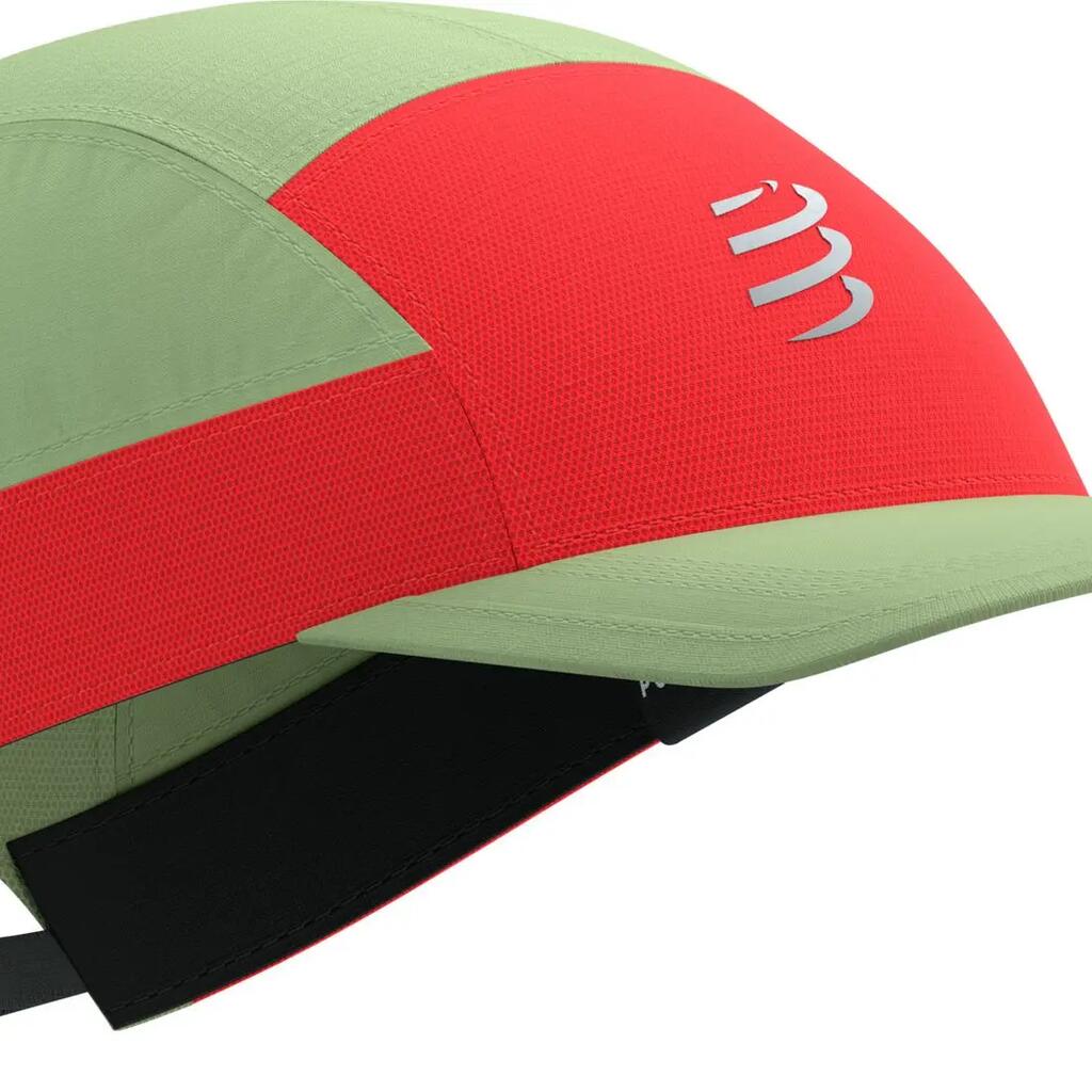 Compressport 5-Panel Cap - Light Green/Red