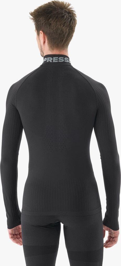 Camiseta interior Compressport 3D Thermo 1/2 Zip Negra 3/5