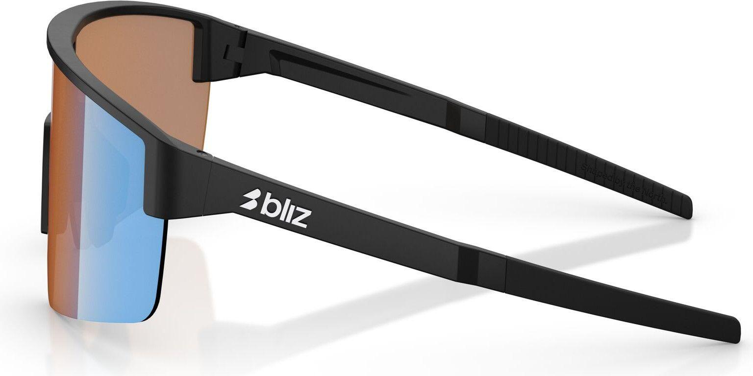 Bliz P004 Unisex Zonnebril Zwart Mat/Corail Oranje Blauw Spiegel 2/6