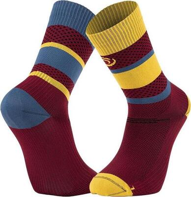 BV SPORT Light Run Ibiza Running Socks Bordeaux/Yellow