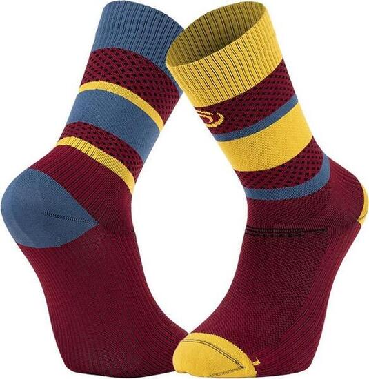 Chaussettes BV Sport Light Run Ibiza Bordeaux/Jaune