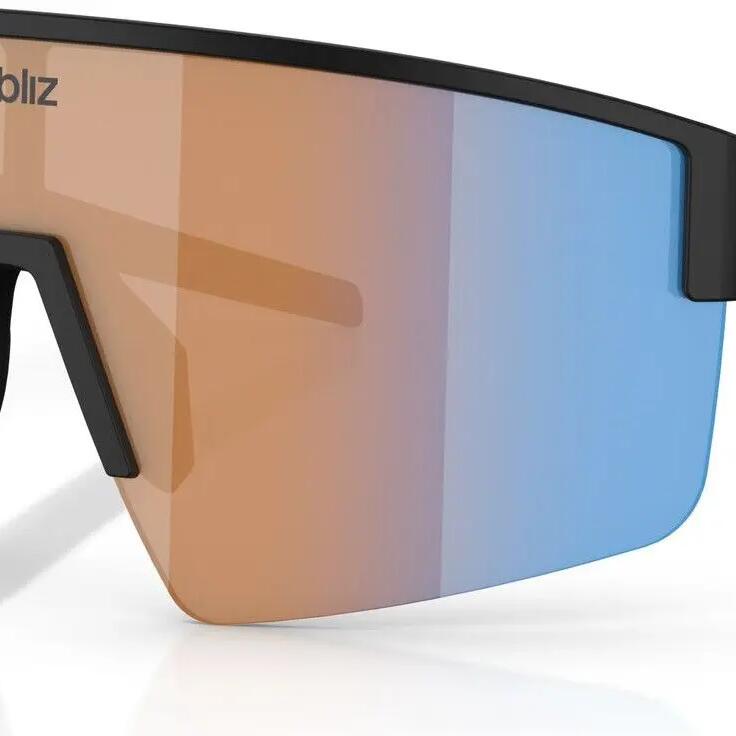 Unisex Glasses Bliz P004 Black Matte/Corail Orange Blue Mirror