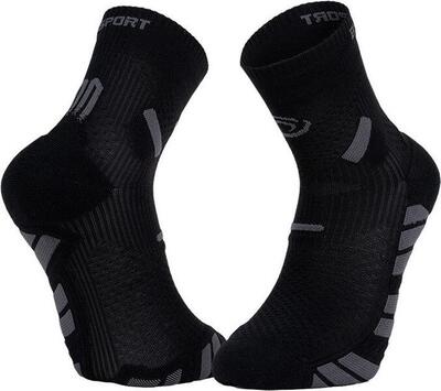Bv sport trail ultra mid sokken zwart/grijs