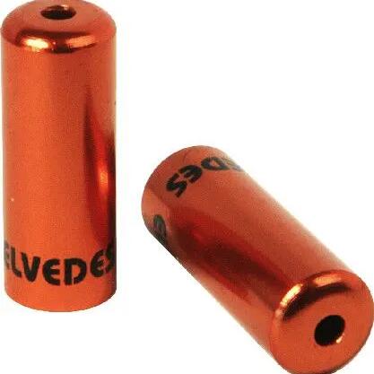 Elvedes 4.2 mm aluminium cable end caps orange (10 pack)