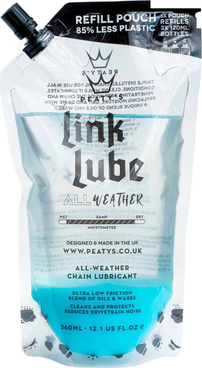 Recambio de lubricante Peaty's Link Lube para todo tipo de condiciones, 360 ml 1/2