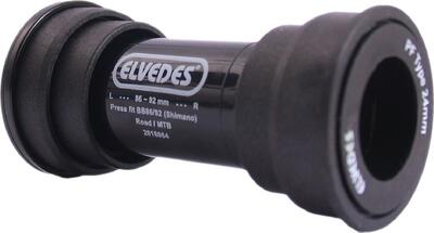 Elvedes press fit bb86 / 92 24mm shimano bottom bracket black