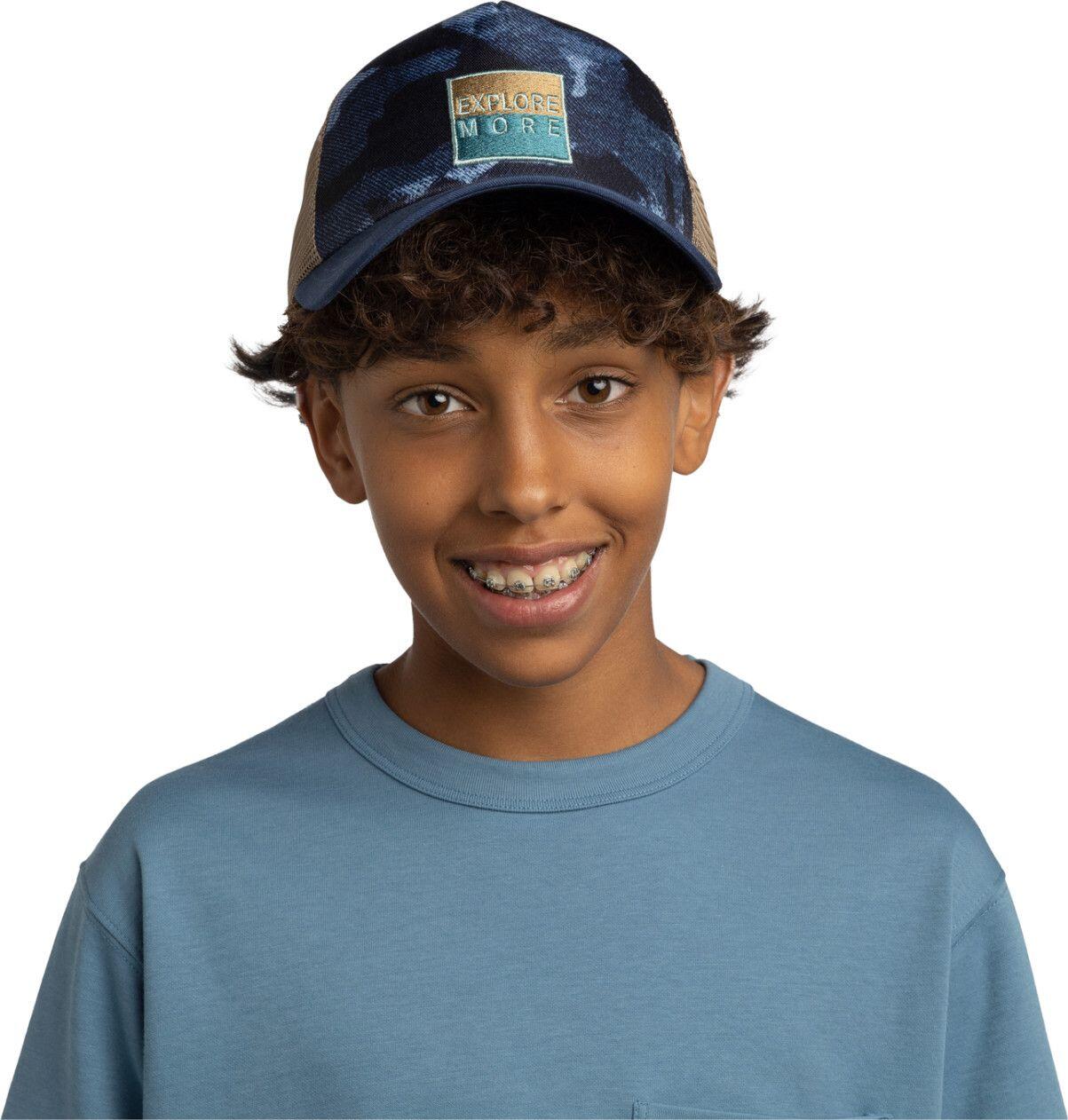 Buff Trucker Kids Cap Blue 3/7