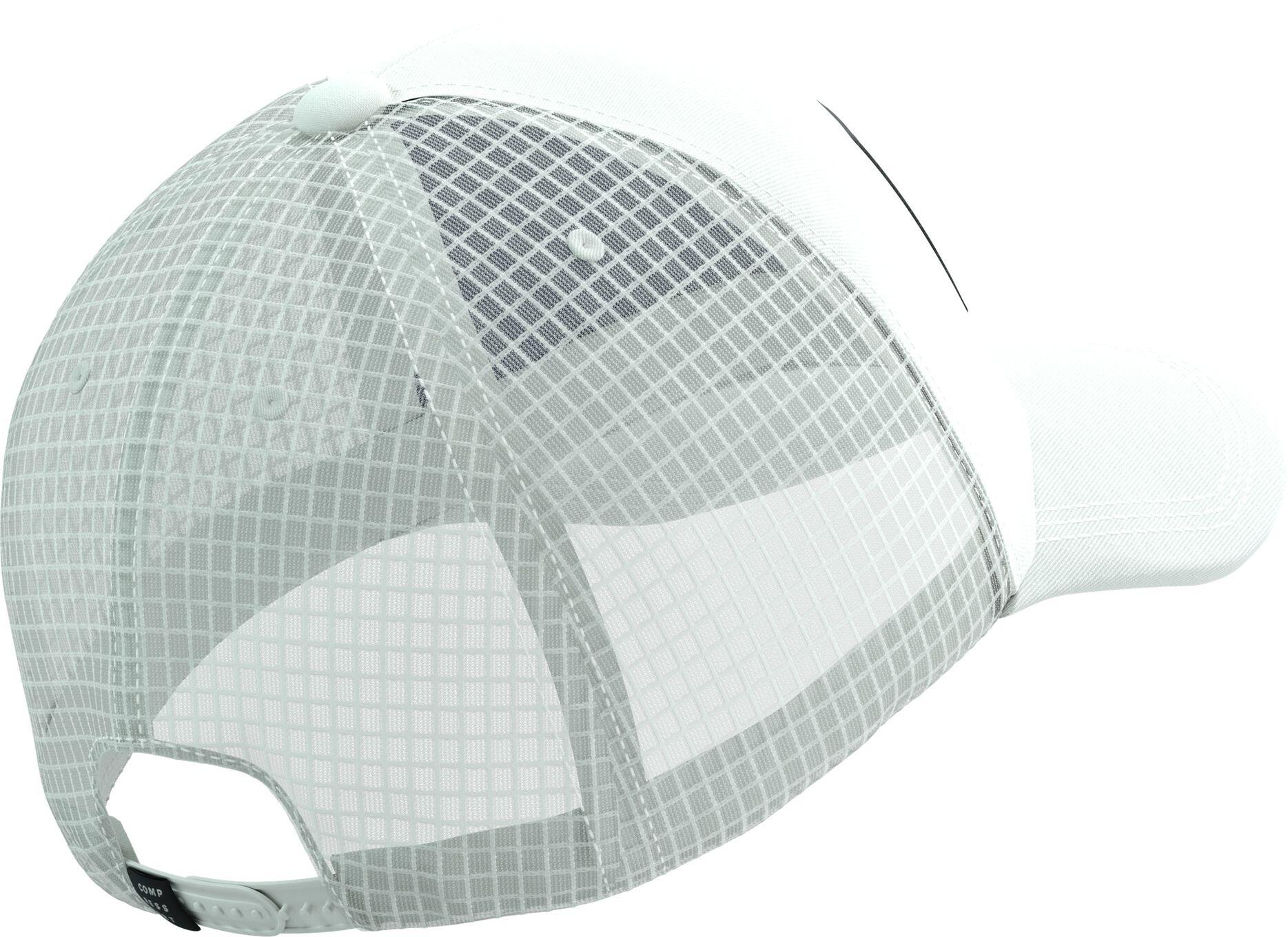 Gorra Compressport Trucker 6P Blanca 3/4